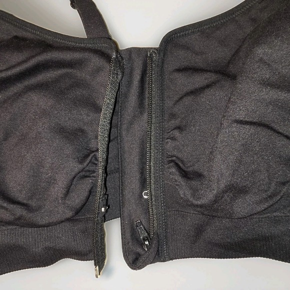 Anita Care mastectomy post surgical bra front zip compression black XL - Picture 3 of 8